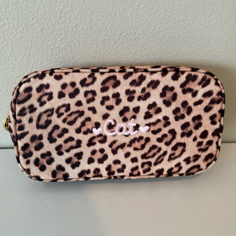 🚫SOLD🚫 Stoney clover lane Leopard embroidered small pouch
